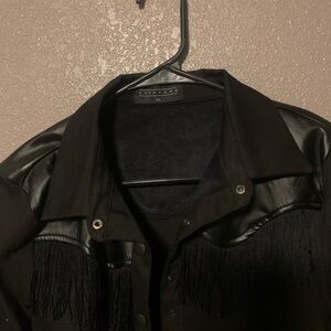 Black Fringe Western Shirt